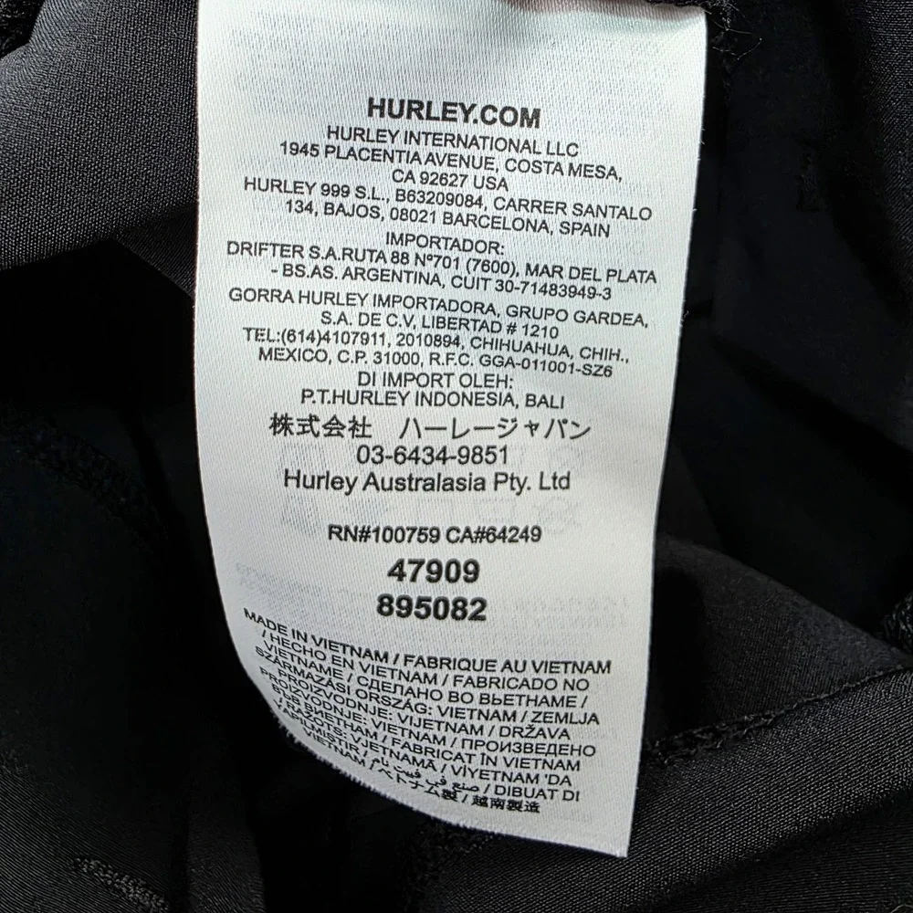 Hurley Phantom Mens Black Flex‎ Waist Shorts Size 31 20 Inch Length Golf